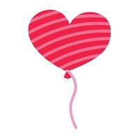 Love heart balloons illustration on white background vector