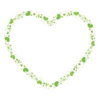 Hand drawn hearts border and frame on white background vector