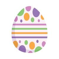 Flat easter egg on white background vector