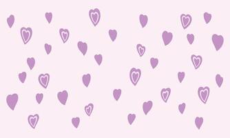 Flat style lovely heart pattern backdrop for greeting card design vector