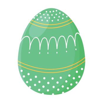 Flat easter egg on white background vector