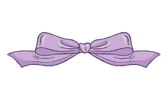 Hand drawn christmas ribbon on white background vector