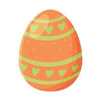 Flat easter egg on white background vector