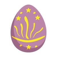 Flat easter egg on white background vector