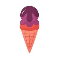 Hand drawn ice cream on white background vector