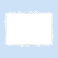 Christmas background with a grunge snowflake border vector