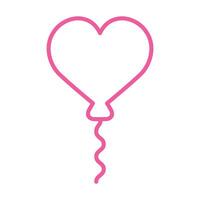 Red Heart shaped balloon love icon, Valentine s day vector