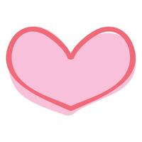 Doodle Lines Heart illustration on a white background vector