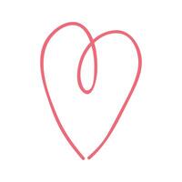 Doodle Lines Heart illustration on white background vector