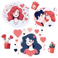 valentine's day theme vector