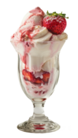 Eis im Glas Dessert isoliert auf transparent Hintergrund png