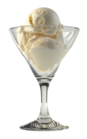 crème glacée dans verre dessert isolé sur transparent Contexte png