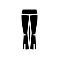 yoga pantalones ropa glifo icono ilustración vector
