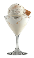 crème glacée dans verre dessert isolé sur transparent Contexte png