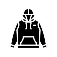 sudaderas ropa glifo icono ilustración vector