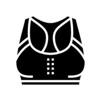 sports bra clothing glyph icon illustration vector