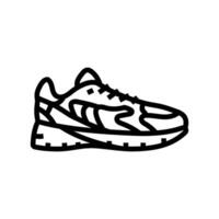 zapatillas ropa línea icono ilustración vector