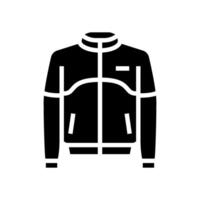pista chaqueta ropa glifo icono ilustración vector