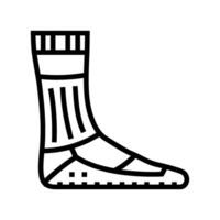 athletic socks clothing line icon illustration vector