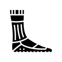 atlético calcetines ropa glifo icono ilustración vector