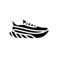 corriendo Zapatos glifo icono ilustración vector