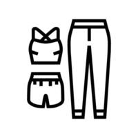 workout attire line icon illustration vector