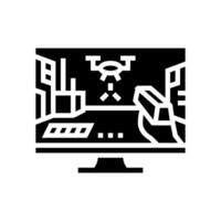 cyberpunk game glyph icon illustration vector