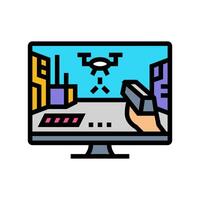 cyberpunk game color icon illustration vector