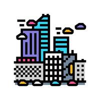 techno dystopian aesthetic color icon illustration vector