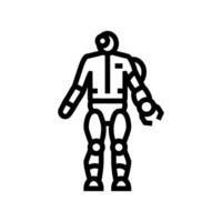 cybernetic enhancement cyberpunk line icon illustration vector
