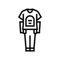 dark clothing emo line icon illustration vector