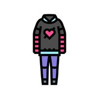 emo fashion color icon illustration vector