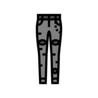 skinny jeans emo color icon illustration vector