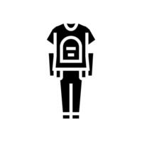 dark clothing emo glyph icon illustration vector