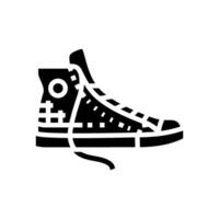 Zapatos emo glifo icono ilustración vector