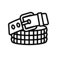 studded belt emo line icon illustration vector