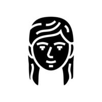 emo female avatar glyph icon illustration vector