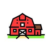 barn farm farmer color icon illustration vector