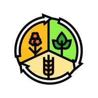 crop rotation farmer color icon illustration vector