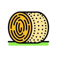 hay bales farmer color icon illustration vector