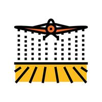 crop duster farmer color icon illustration vector