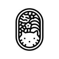 kawaii food line icon illustration vector