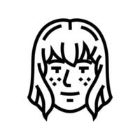 kawaii makeup line icon illustration vector