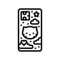 decoden kawaii line icon illustration vector