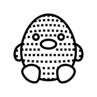 amigurumi kawaii line icon illustration vector