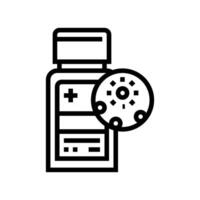 antivirals medicines pharmacy line icon illustration vector