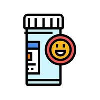 antidepresivos medicamentos farmacia color icono ilustración vector