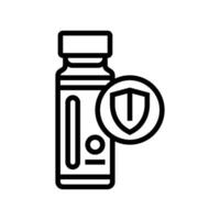 inmunizaciones medicamentos farmacia línea icono ilustración vector