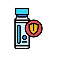 inmunizaciones medicamentos farmacia color icono ilustración vector