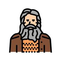 old man color icon illustration vector